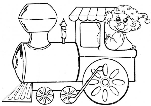 Вагончики для раскрашивания детям