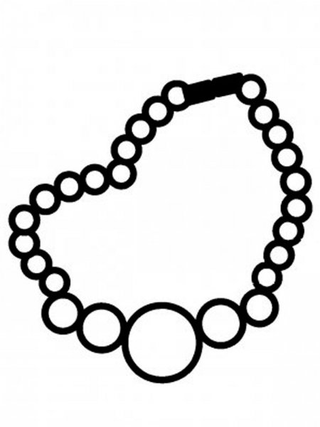 Бусы раскраска для детей