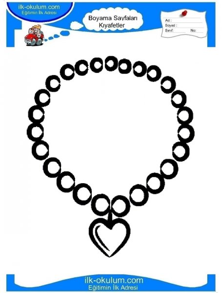 Бусы раскраска для детей