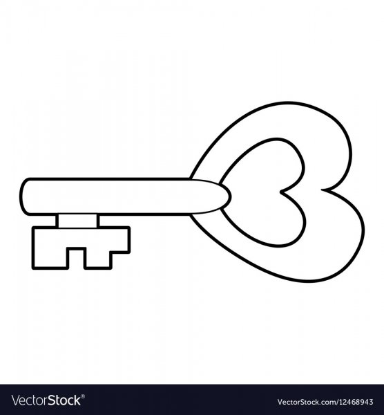 Трафарет ключа для вырезания