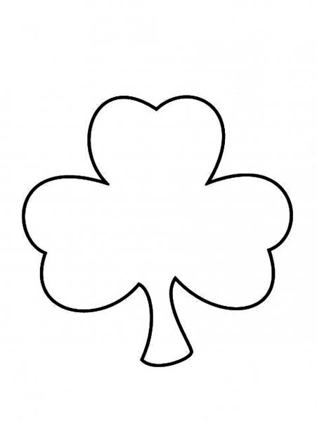 Клевер трафарет для вырезания