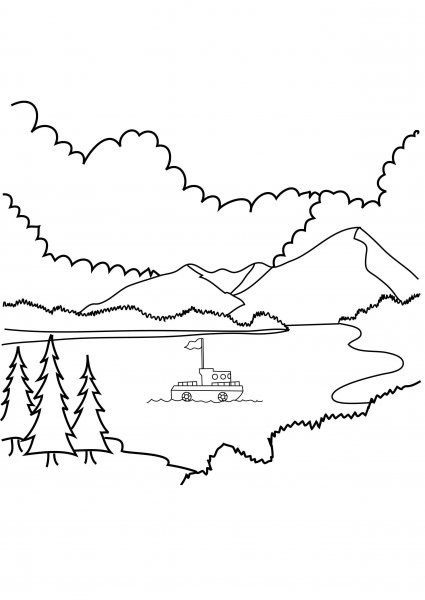 Озеро карандашом