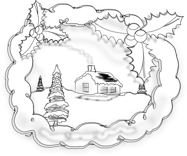 Рождественские картинки для раскрашивания