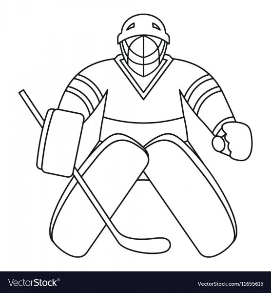 Нарисованный вратарь хоккей