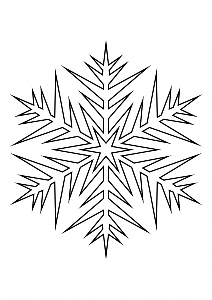 Снежинка раскраска