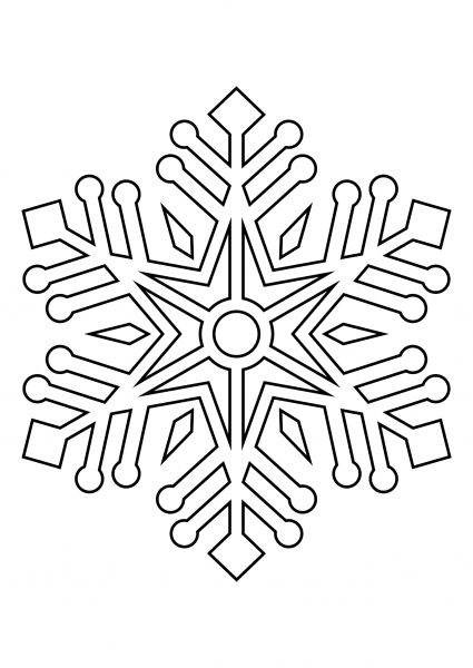 Снежинка контур