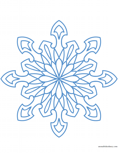 Снежинка раскраска