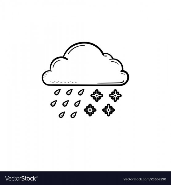 Раскраска дождь со снегом