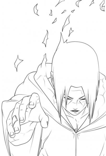 Раскраска Итачи и Саске