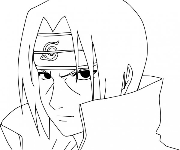Наруто раскраска Итачи Учиха