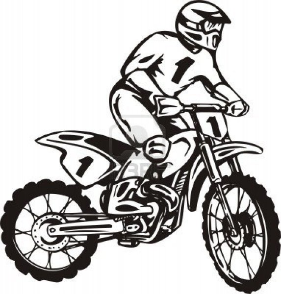 Трафарет мотокросс