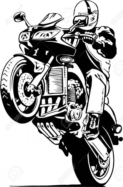 Мотоцикл рисунок