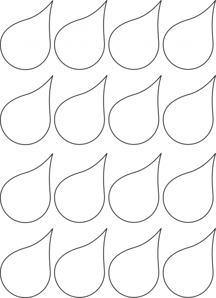 Трафарет капельки для вырезания