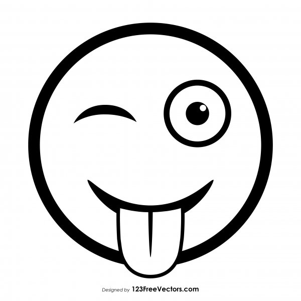 Рожица черно белая