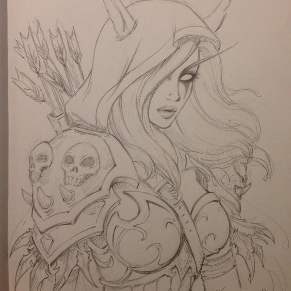 Сильвана Ветрокрылая черно белая