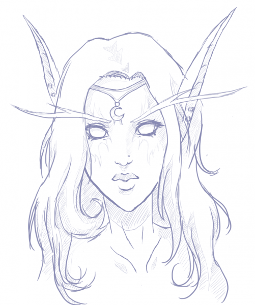 Варкрафт раскраска ночной Эль