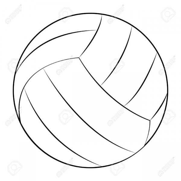 Трафарет волейбольного мяча