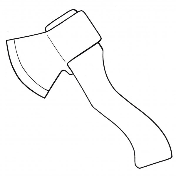 Топор раскраска для детей