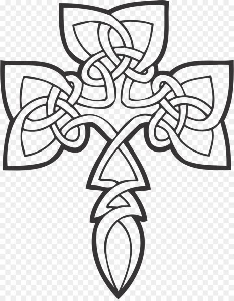 Кельтский крест с трилистником