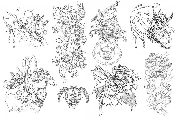 Рисунок на ноже эскизы