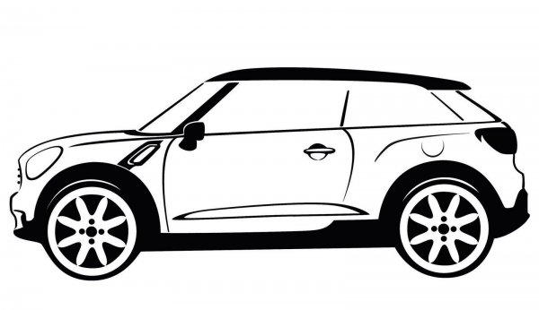 Контурное изображение автомобиля
