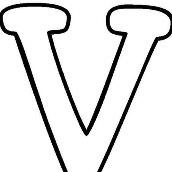 Шаблон буквы v
