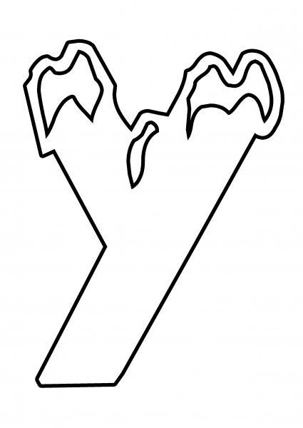 Трафарет букв для вырезания