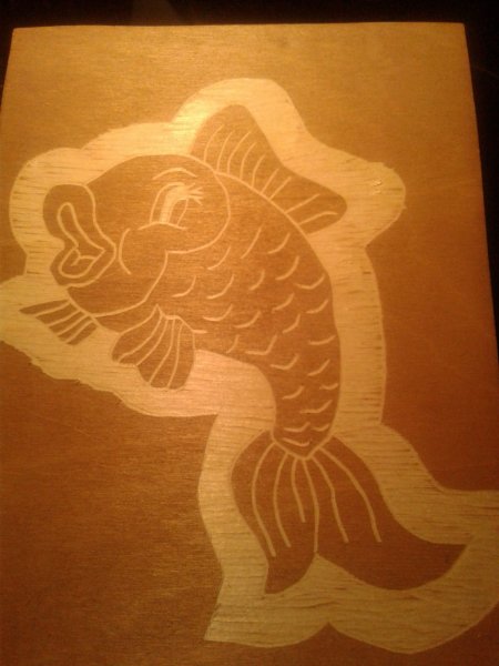 Чернолаковая резьба по фанере