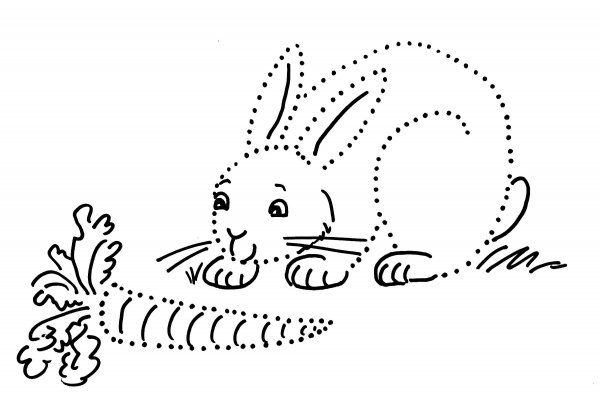 Рисование животных по точкам для детей