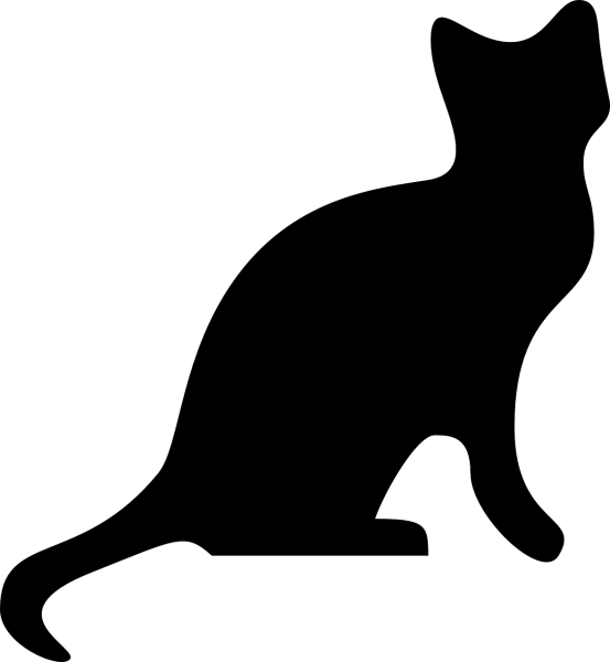 Силуэт кошки трафарет
