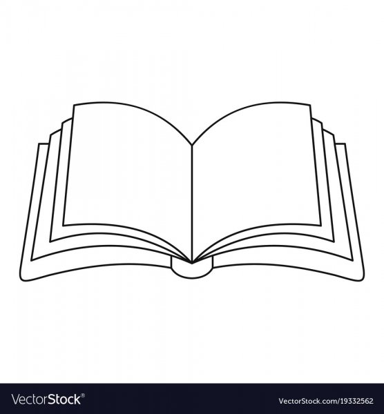 Трафарет развернутой книжки