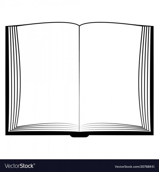 Книжка разворот черно белая