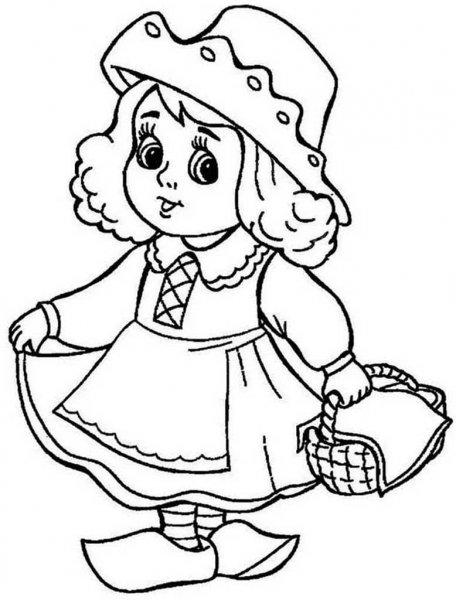 Раскраска сказки красная шапочка для детей