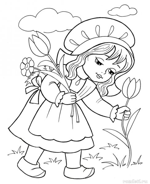 Ш Перро красная шапочка раскраска