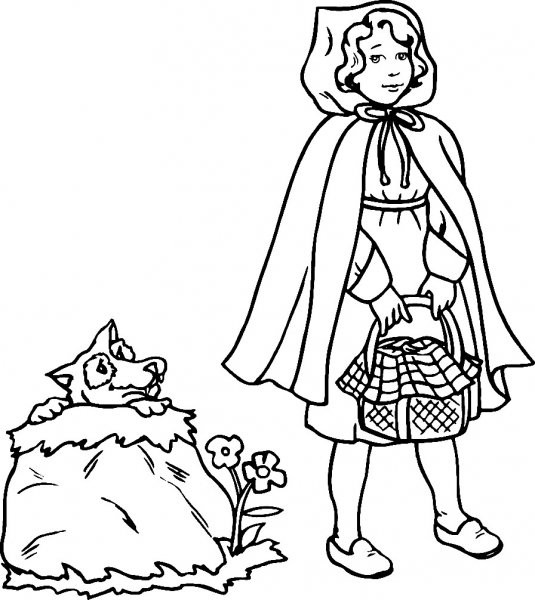 Красная шапочка раскраска для детей раскраска