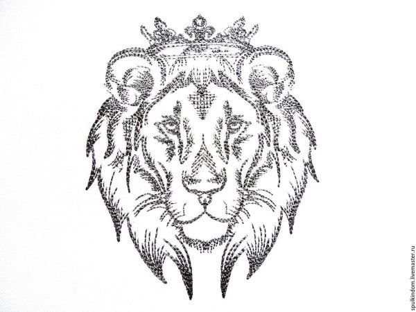 Графическая голова Льва