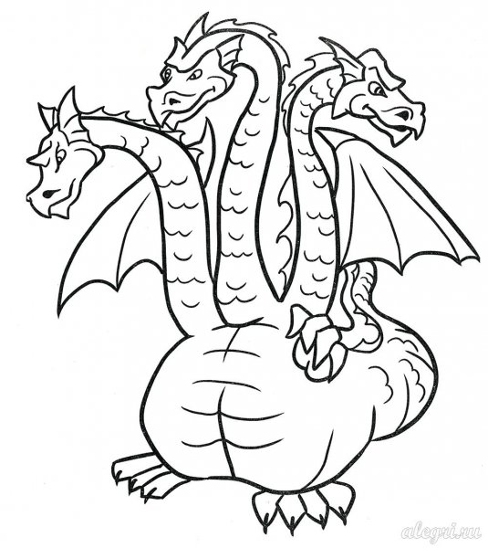 Змей Горыныч раскраска