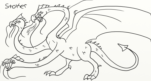 Двуглавый дракон раскраска