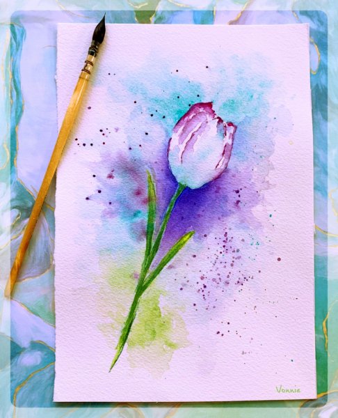 Рисование акварельными красками