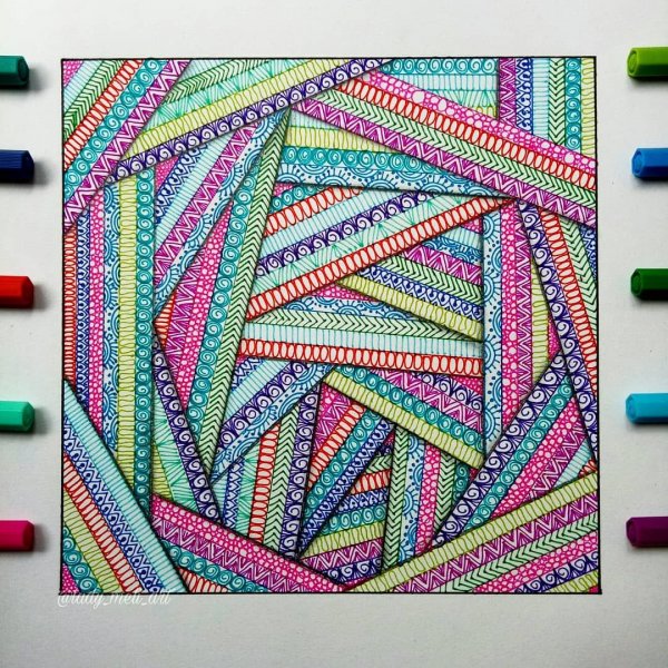 Рисование цветными ручками