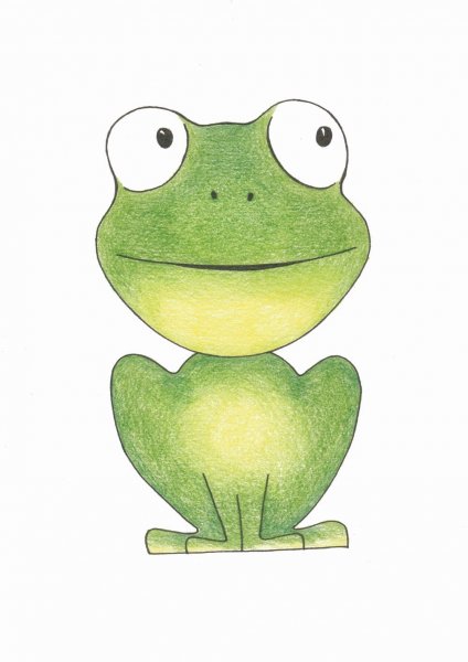 Лягушка рисование для детей
