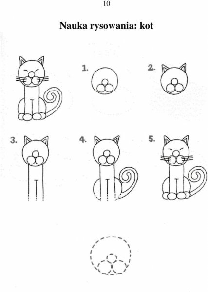 Котики рисунки для срисовки простые