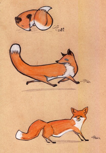 Лиса для скетчбука