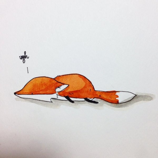 Лисенок для срисовки