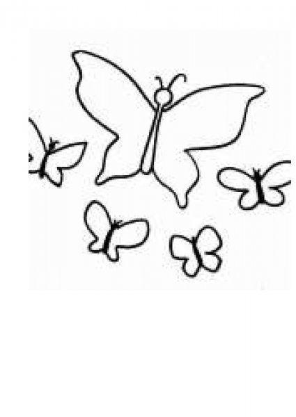 Маленькие бабочки раскраска