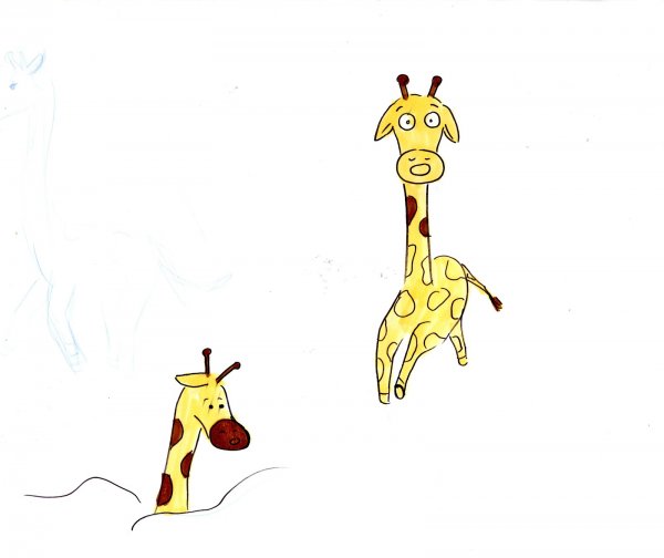 Жираф пошаговое рисование