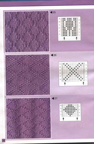 Вязка спицами объемный узор со схемой
