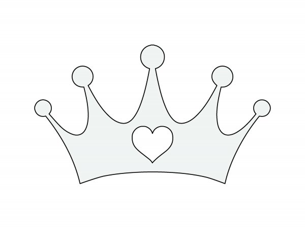 Корона принцессы трафарет