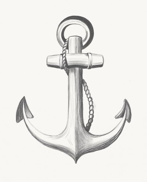Красивый якорь