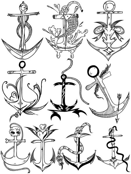 Два якоря вектор